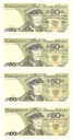1988 4 x 50 zł złotych seria KC, KA, GR, HP
