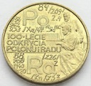 2 zł, złote 1998 Skłodowska Polon i Rad, stan 1-