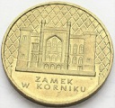 2 zł, złote 1998 Zamek w Kórniku, stan 1-