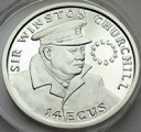 Gibraltar 14 Ecus Winston Churchill 1993, SREBRO