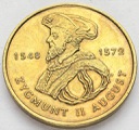 2 zł, złote 1996 Zygmunt II August, stan 1-