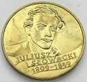 2 zł, złote 1999 Juliusz Słowacki, stan 1-