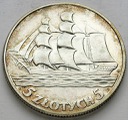 5 zł złotych 1936 Żaglowiec Żaglówka Statek stan 2