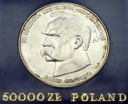 50000 zł, złotych 1988 JÓZEF PIŁSUDSKI, stan 1-