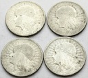 LOT 4 x 2 zł Głowa kobiety, INWESTYCJA AG SREBRO