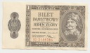 1938 1 zł złoty Chrobry seria ID, stan 2-, RZADKI