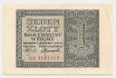 1941 1 zł Jeden Złoty, seria BB, stan 2-