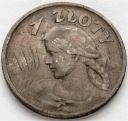 1 zł złoty 1925 Kobieta i kłosy, żniwiarka, kropka