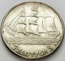 5 zł złotych 1936 Żaglowiec Żaglówka Statek st.3+