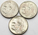 LOT 3 x 5 zł Józef Piłsudski INWESTYCJA AG SREBRO