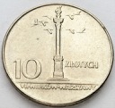 10 zł, złotych 1966 MAŁA Kolumna Zygmunta, stan 1-
