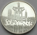 100000 zł złotych 1990 Solidarność odm A, stan 1-