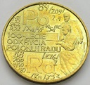 2 zł, złote 1998 Skłodowska Polon i Rad, stan 1-
