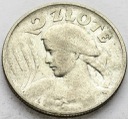 2 zł złote 1925 Kobieta i kłosy, żniwiarka, kropka