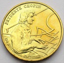 2 zł, złote 1999 Fryderyk Chopin Szopen, stan 1-