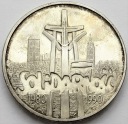 100000 zł złotych 1990 Solidarność odm A, stan 1-