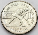 2 zł, złote 1995, Atlanta Zapasy, stan 1-