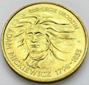 2 zł, złote 1998 Adam Mickiewicz, stan 1-