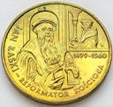 2 zł, złote 1999 Jan Łaski Reformator, stan 1-