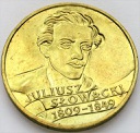 2 zł, złote 1999 Juliusz Słowacki, stan 1-