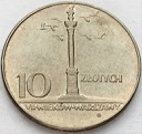 10 zł, złotych 1966 MAŁA Kolumna Zygmunta, stan 1-