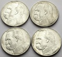 LOT 4 x 10 zł Józef Piłsudski INWESTYCJA AG SREBRO
