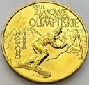 2 zł, złote 1998 Nagano, stan 1-