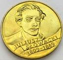 2 zł, złote 1999 Juliusz Słowacki, stan 1-
