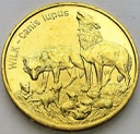 2 zł, złote 1999 Wilk Wilki, stan 1-