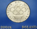 200 zł złotych 1976 XXI Olimpiada, stan 1-