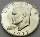 1 Dolar 1972 One Dollar SREBRO Eisenhower, stan L-