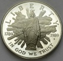 1 Dolar 1989 S One Dollar SREBRO Kongres USA