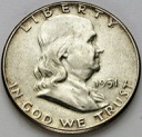 1/2 Dolara Half Dollar AG 1951 Benjamin Franklin