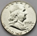 1/2 Dolara Half Dollar AG 1952 Benjamin Franklin