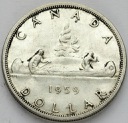 Kanada 1 Dolar 1959 Kanu, Canoe