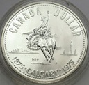 Kanada 1 Dolar 1975 Calgary 100 Lat, stan L/L-