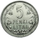 Litwa 5 Litów, Penki Litai 1925
