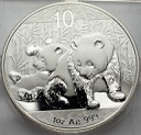 Fabulous 2010, 1 oz uncja srebra 10 juanów Panda