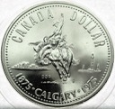 Kanada 1 dolar 1975 SREBRO, 100 lat Calgary