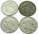 LOT 4 x 2 zł Głowa kobiety, INWESTYCJA AG SREBRO