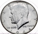1/2 Dolara Half Dollar SREBRO 1964 Kennedy SREBRO