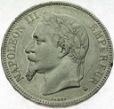 Francja 5 Franków 1868 Napoleon III