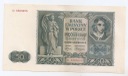 1941 50 zł, Pięćdziesiąt Złotych, Seria D, stan 2-