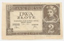 1936 2 zł złote bez poddruku na awersie i serii