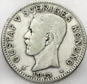 Szwecja, 2 Korony Kronor 1913, Gustaf V, SREBRO
