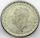 Szwecja, 2 Korony Kronor 1950, Gustaf V, SREBRO