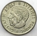 Szwecja, 2 Korony Kronor 1953, Gustaf VI, SREBRO