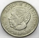 Szwecja, 2 Korony Kronor 1955, Gustaf VI, SREBRO