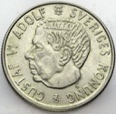 Szwecja, 2 Korony Kronor 1959, Gustaf VI, SREBRO