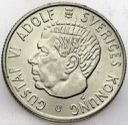 Szwecja, 2 Korony Kronor 1965, Gustaf VI, SREBRO